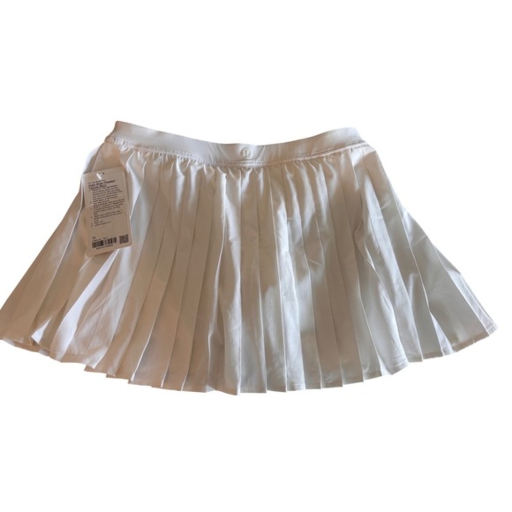 Lululemon High-Rise Pleated Tennis Skirt White LW8ALXS Womens Size 12‎ NWT